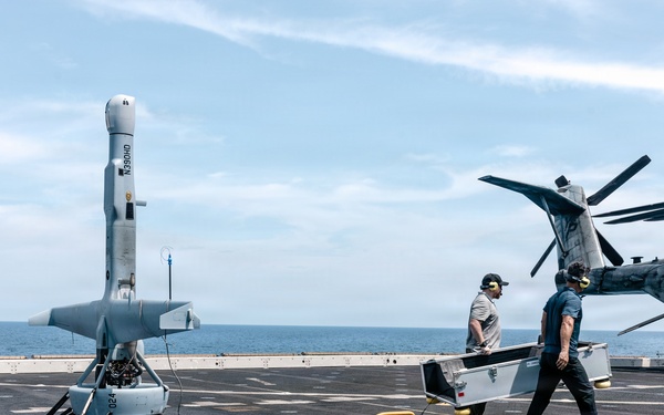 11th MEU Marines, Sailors and DOW Contractors Conduct VBAT Flight Aboard USS Portland