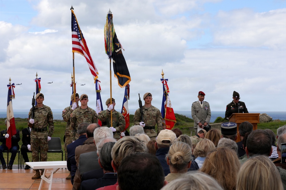 DDAY82 Pointe Du Hoc ceremony