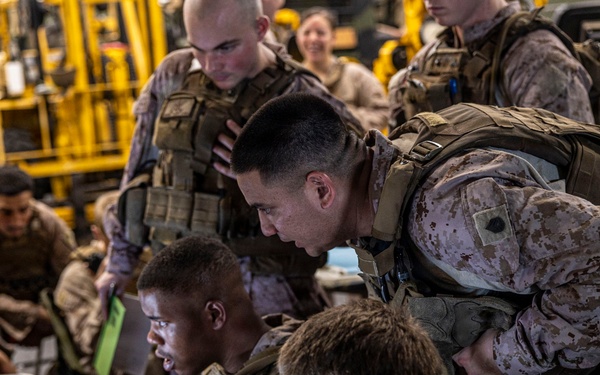 Echo Battery, BLT 3/5 Marines Conduct Howitzer Gun Drills Aboard USS Portland