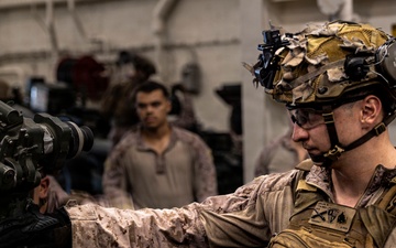 Echo Battery, BLT 3/5 Marines Conduct Howitzer Gun Drills Aboard USS Portland