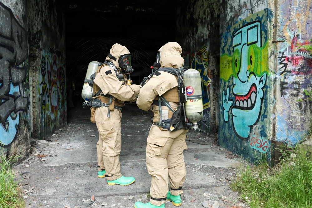 2nd Light Armored Reconnaissance Battalion conducts CBRN training evolution during BALTOPS 2026