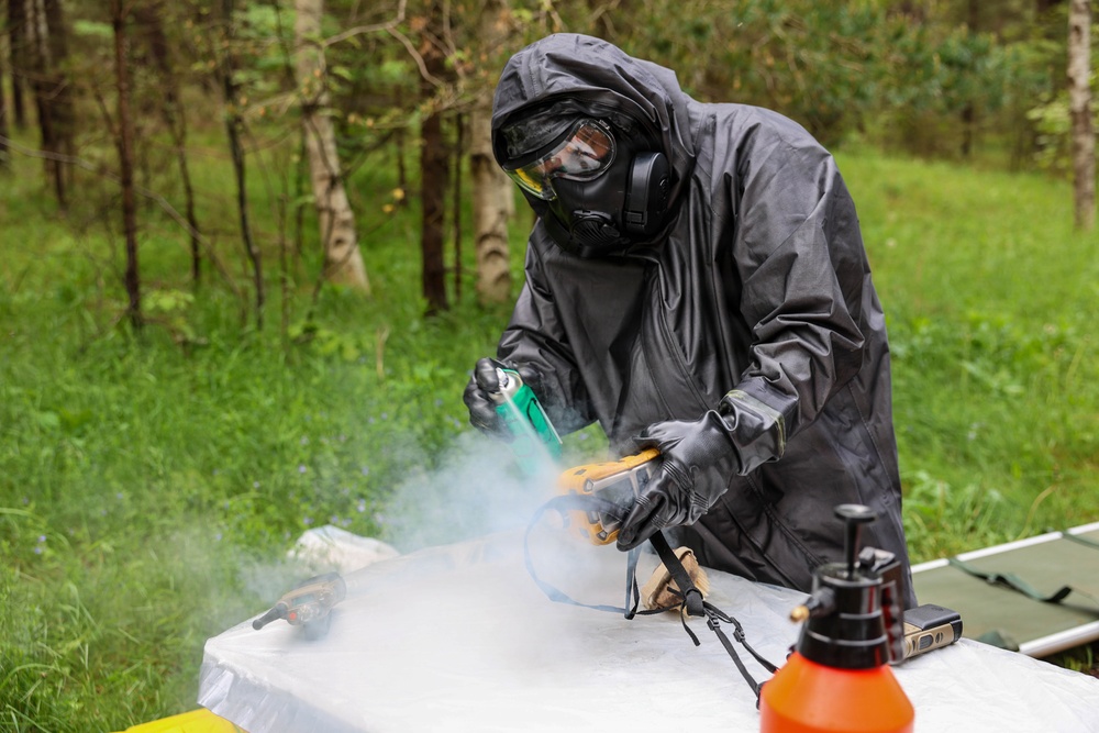 2nd Light Armored Reconnaissance Battalion conducts CBRN training evolution during BALTOPS 2026