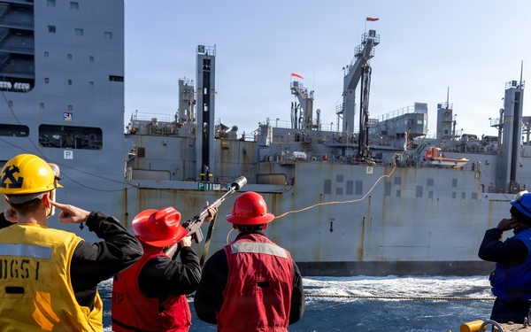 USS Arleigh Burke (DDG 51) Conducts Replenishment at Sea with the United States Naval Ship William Mclean (T-AKE 12)