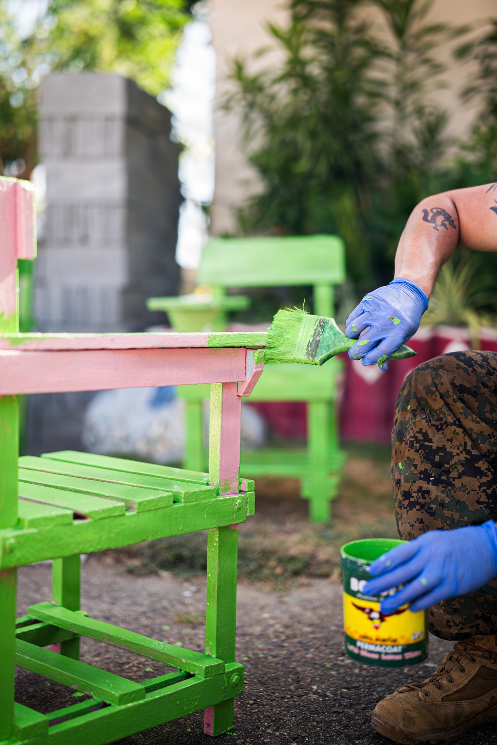 U.S. Marines and Philippine service members participate in Bobon Elementary Eskwela [Image 3 of 26]
