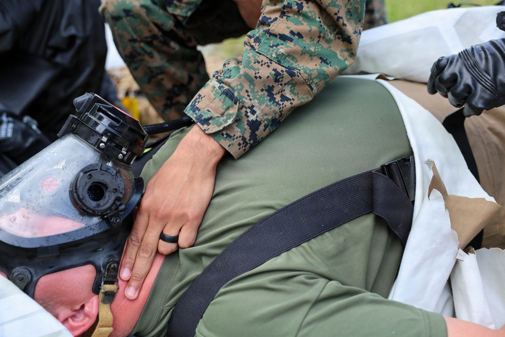 2nd Light Armored Reconnaissance Battalion conducts CBRN training evolution during BALTOPS 2026