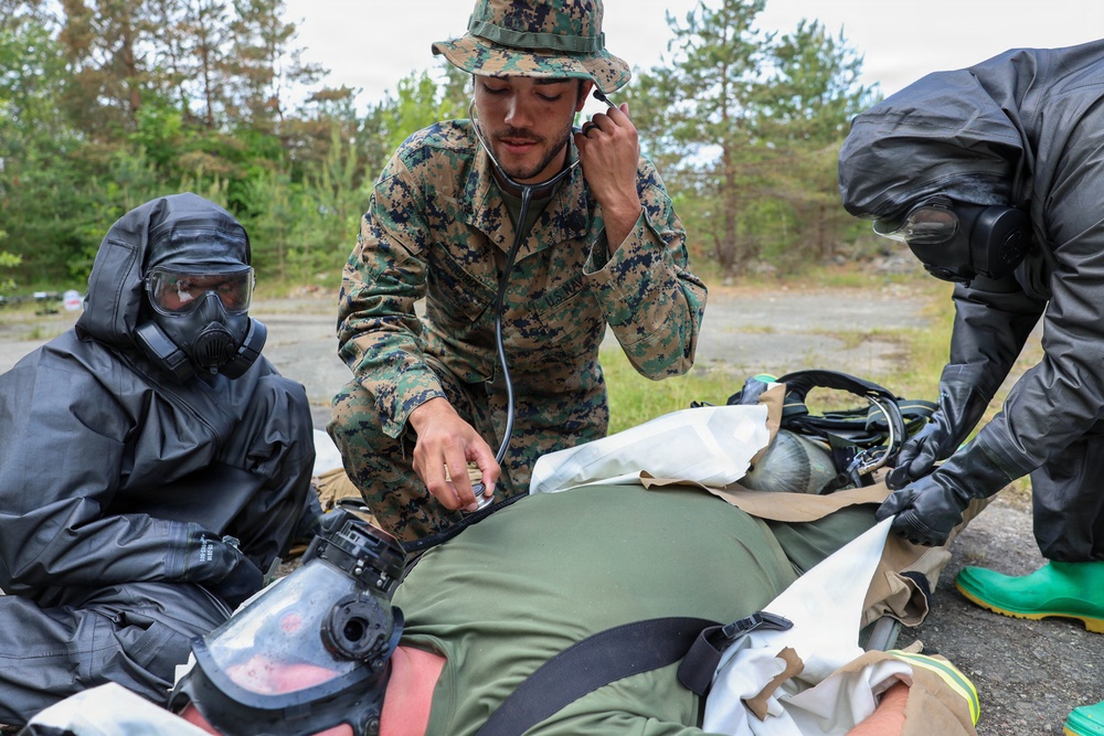 2nd Light Armored Reconnaissance Battalion conducts CBRN training evolution during BALTOPS 2026