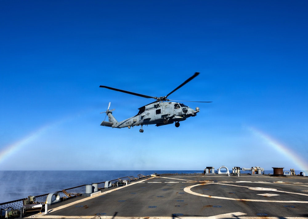 USS Arleigh Burke (DDG 51) Conducts Flight Operations with Helicopter Maritime Strike Squadron 79 (HSM-79)
