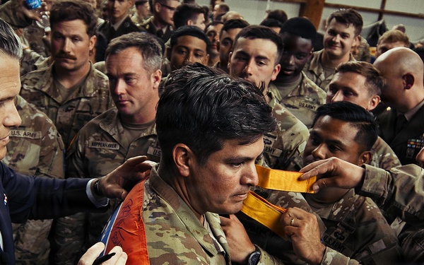 U.S. Secretary of War Visits Service Members at D-Day 82