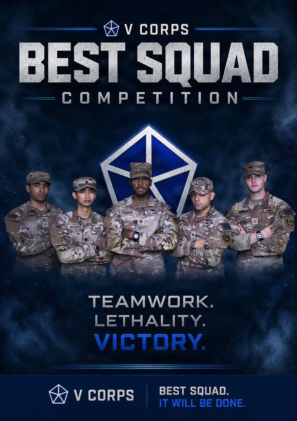 V Corps Best Squad Competition Teams