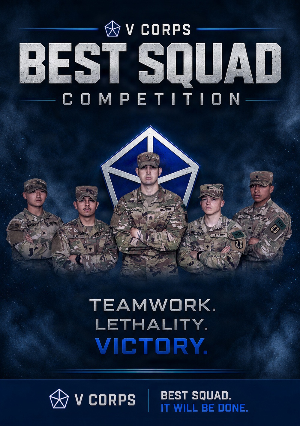 V Corps Best Squad Competition Teams
