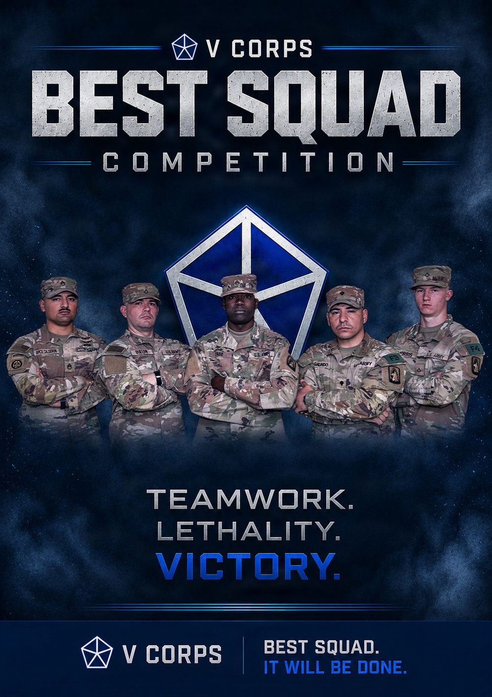 V Corps Best Squad Competition Teams