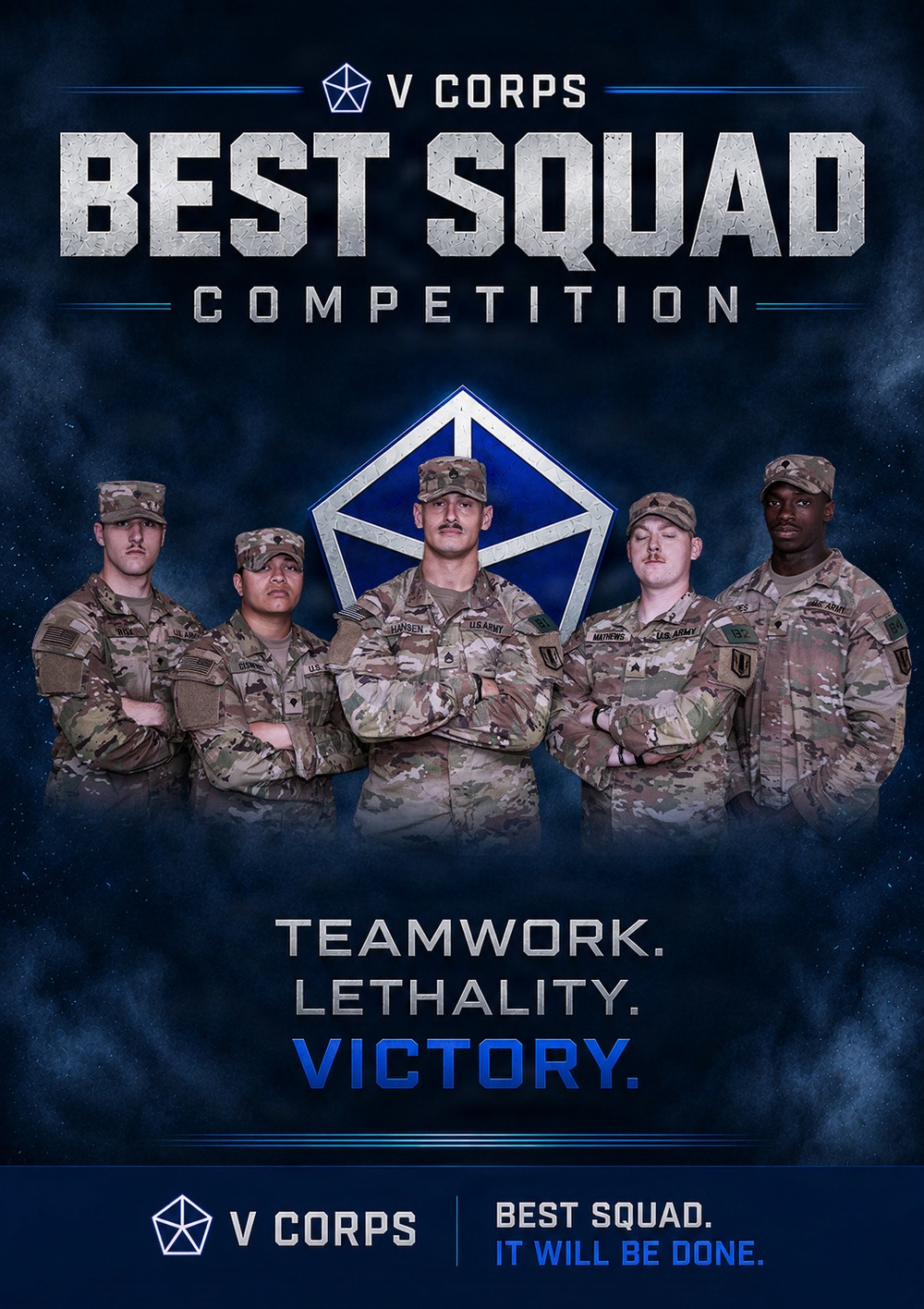 V Corps Best Squad Competition Teams