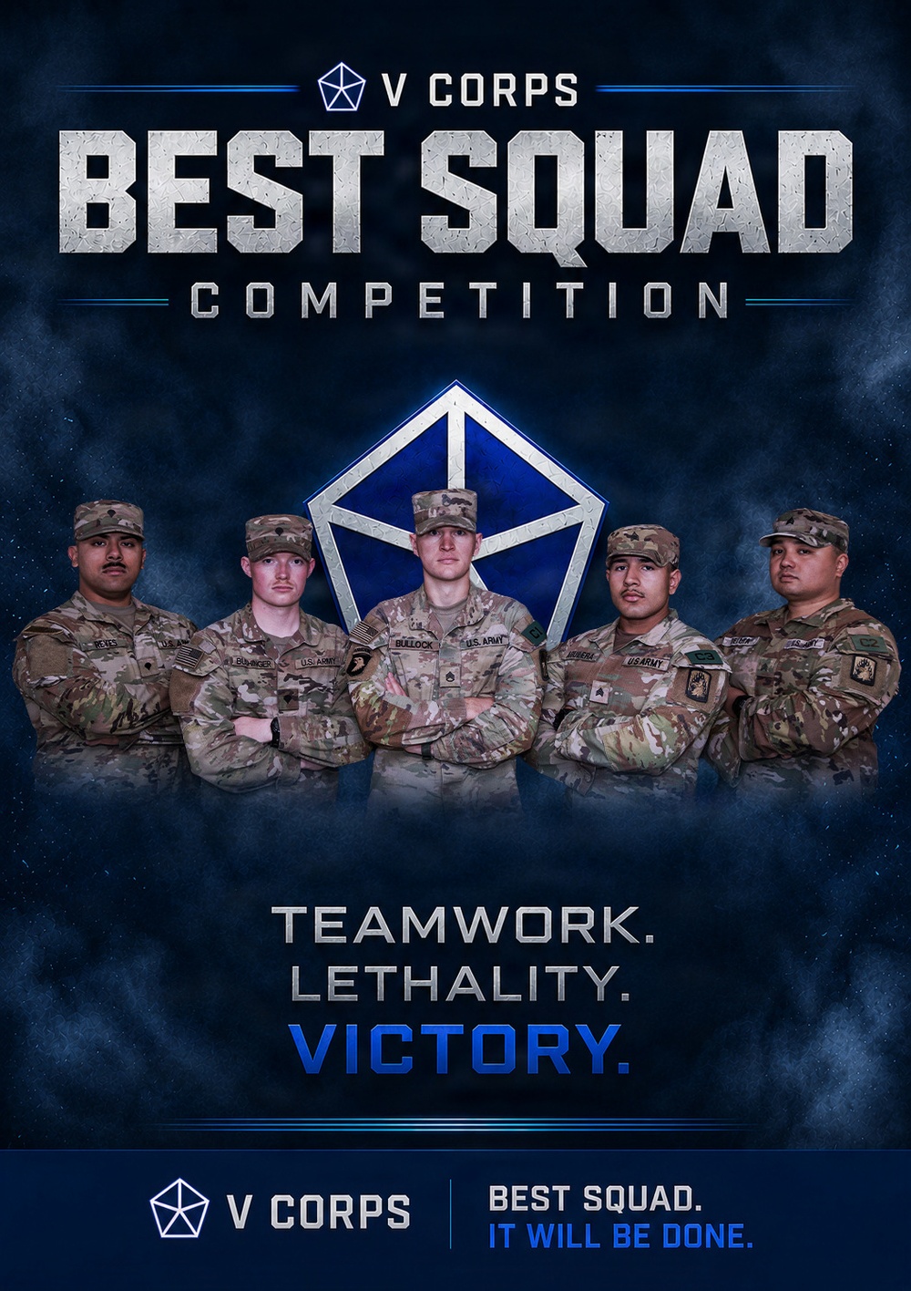 V Corps Best Squad Competition Teams