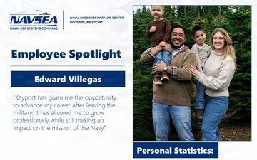 NUWC Division, Keyport Employee Spotlight Edward Villegas