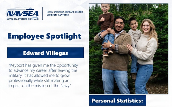 NUWC Division, Keyport Employee Spotlight Edward Villegas
