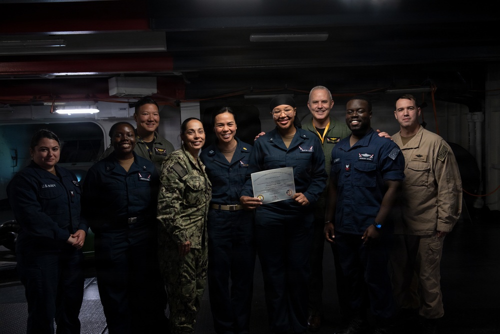 HM3 Toure Recognized as Stennis' Warfigher of the Week