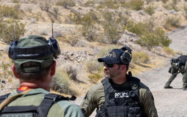Barstow Police Department joined the Provost Marshal’s Office for a day of interagency range training