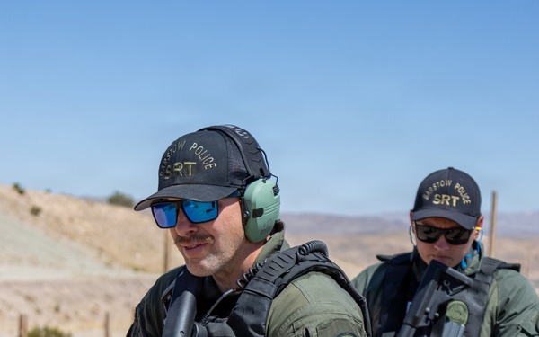 Barstow Police Department joined the Provost Marshal’s Office for a day of interagency range training