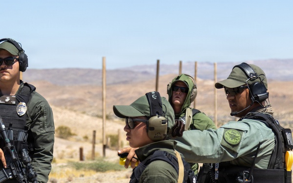 Barstow Police Department joined the Provost Marshal’s Office for a day of interagency range training