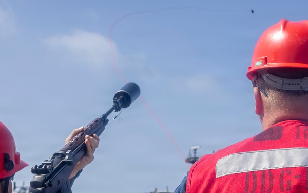 USS Delbert D. Black (DDG 119) Conducts a Replenishment-at-sea