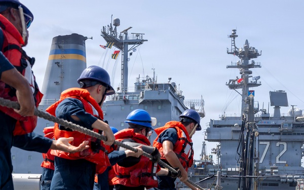 USS Delbert D. Black (DDG 119) Conducts a Replenishment-at-sea