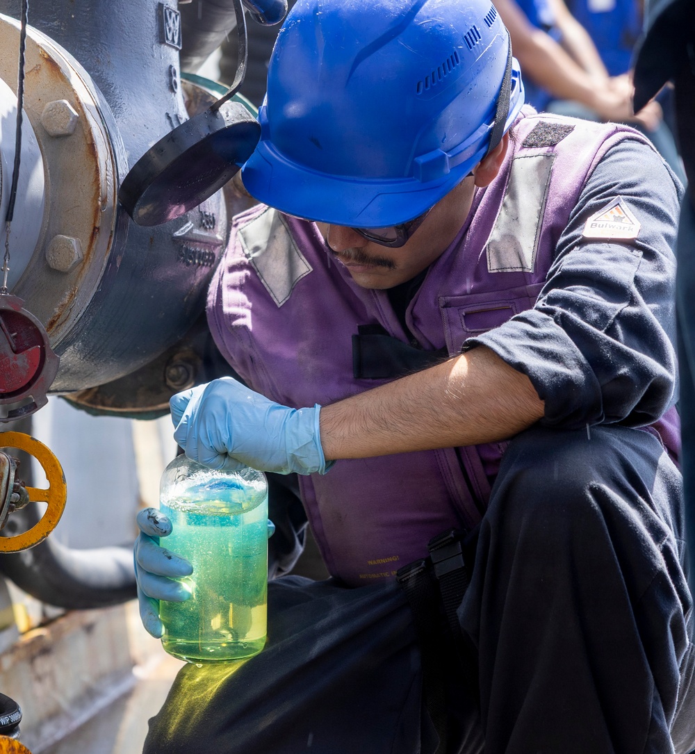 USS Delbert D. Black (DDG 119) Conducts a Replenishment-at-sea