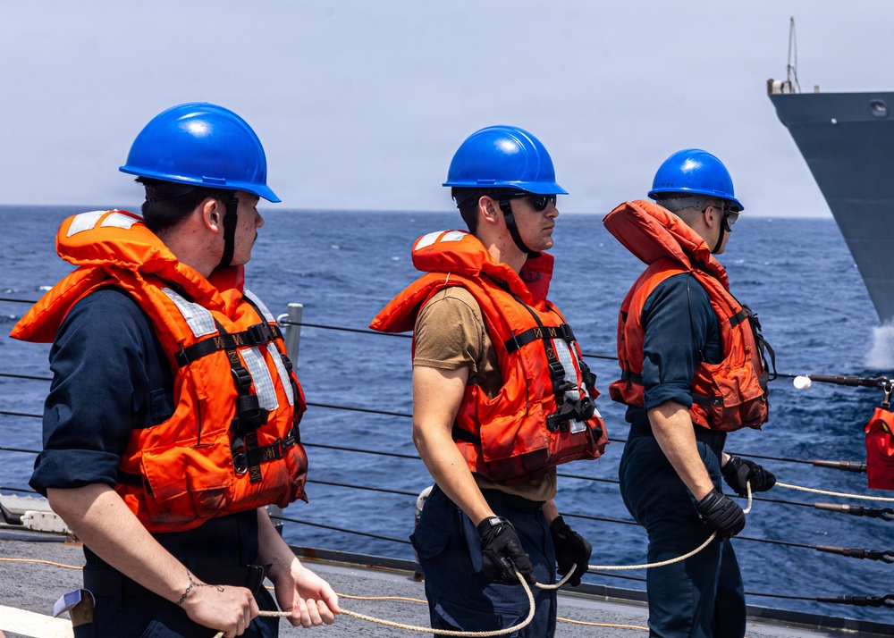 Donald Cook Sailors Replenishment at Sea