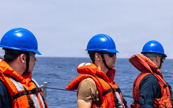 Donald Cook Sailors Replenishment at Sea