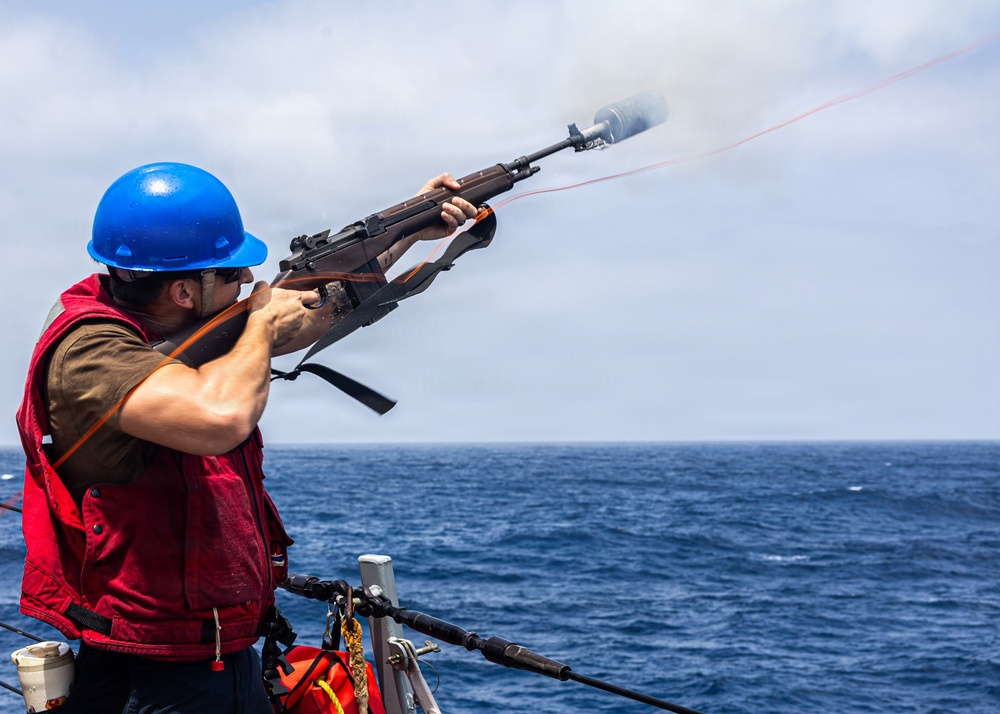 Donald Cook Sailors Replenishment at Sea
