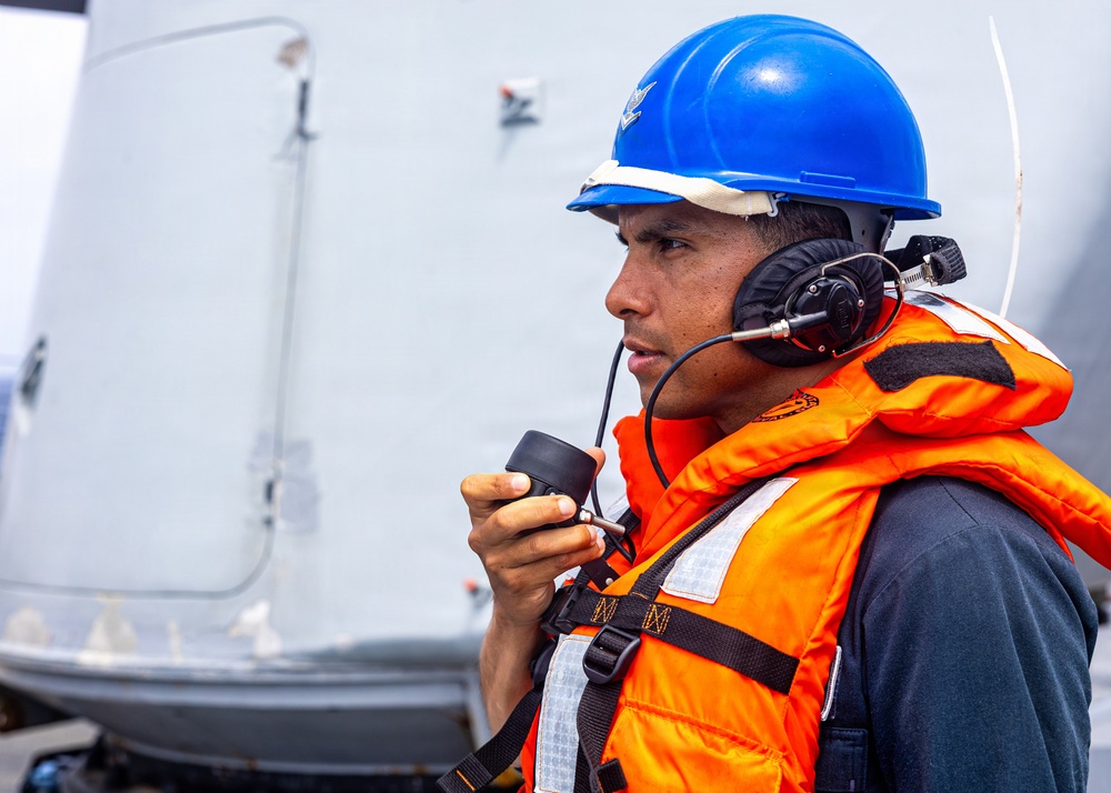 Donald Cook Sailors Replenishment at Sea