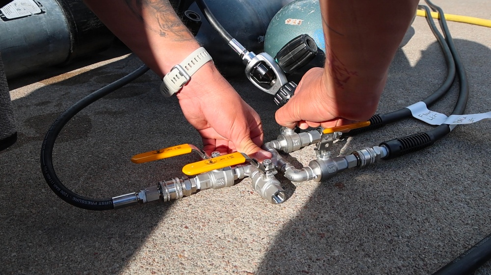 U.S. and Royal Netherlands Navy Divers Advance Boat Ramp Construction in Latvia