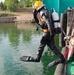 U.S. and Royal Netherlands Navy Divers Advance Boat Ramp Construction in Latvia