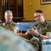 The Commandant, Gen. Eric M. Smith and the Sergeant Major of the Marine Carlos A. Ruiz speak to Bravo Company TBS Instructors and Students