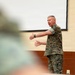 The Commandant, Gen. Eric M. Smith and the Sergeant Major of the Marine Carlos A. Ruiz speak to Bravo Company TBS Instructors and Students
