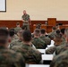 The Commandant, Gen. Eric M. Smith and the Sergeant Major of the Marine Carlos A. Ruiz speak to Bravo Company TBS Instructors and Students