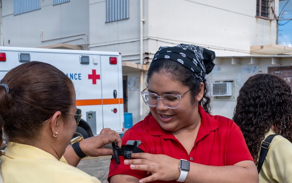 346th AEW hosts Ana Delia Flores Santana Vocational high school students