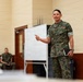 The Commandant, Gen. Eric M. Smith and the Sergeant Major of the Marine Carlos A. Ruiz speak to Bravo Company TBS Instructors and Students