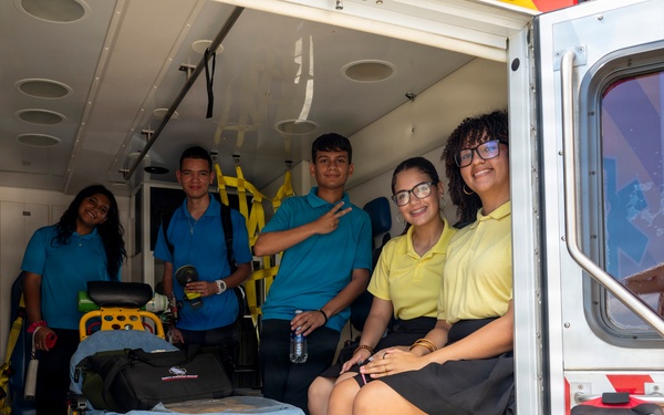 346th AEW hosts Ana Delia Flores Santana Vocational high school students