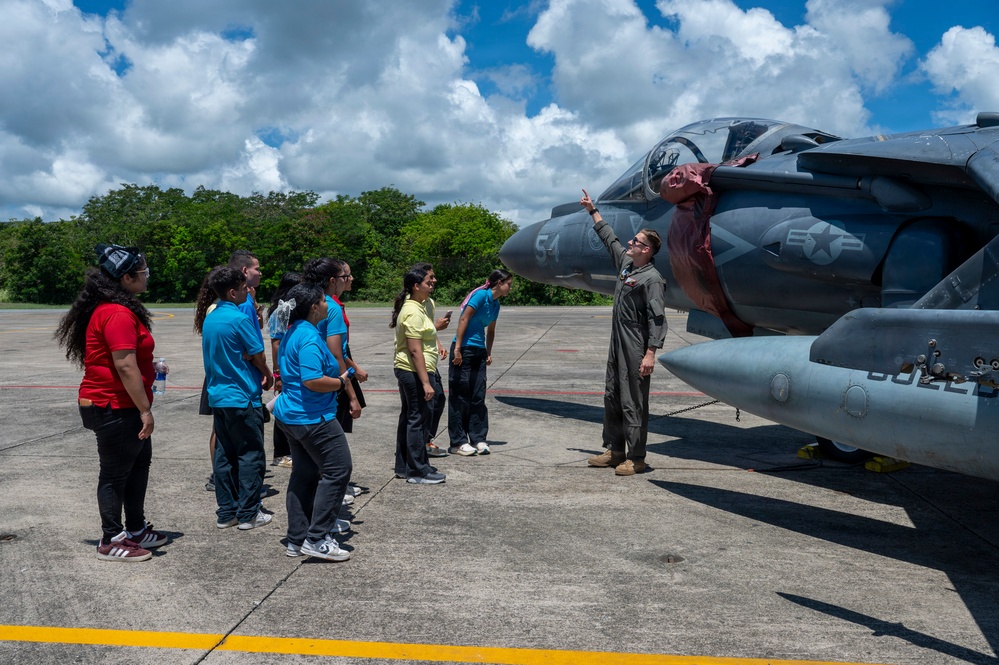 346th AEW hosts Ana Delia Flores Santana Vocational high school students