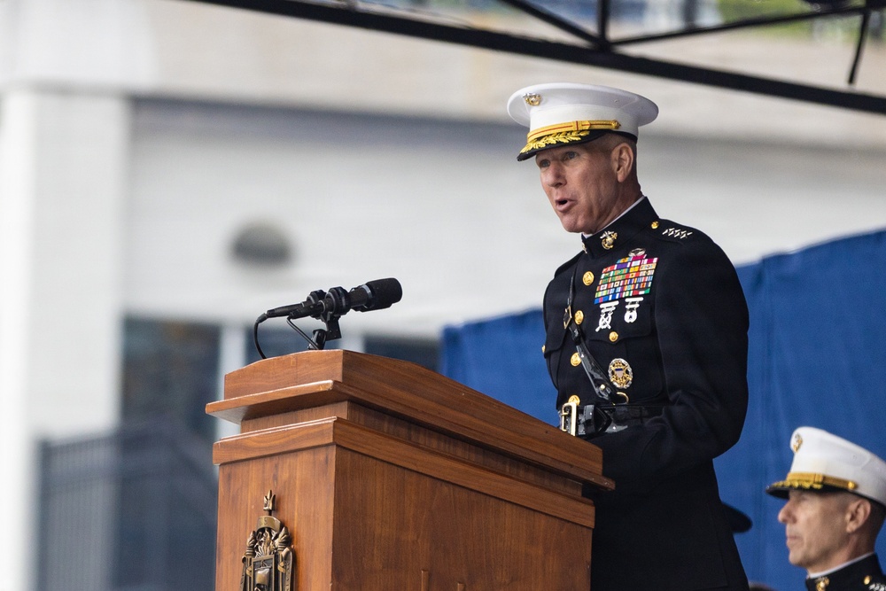 The Commandant, Gen. Eric M. Smith Commissions U.S. Naval Academy Midshipmen into the Marine Corps