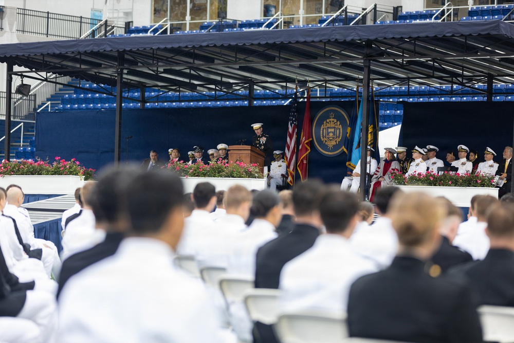 The Commandant, Gen. Eric M. Smith Commissions U.S. Naval Academy Midshipmen into the Marine Corps