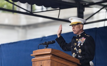 The Commandant, Gen. Eric M. Smith Commissions U.S. Naval Academy Midshipmen into the Marine Corps