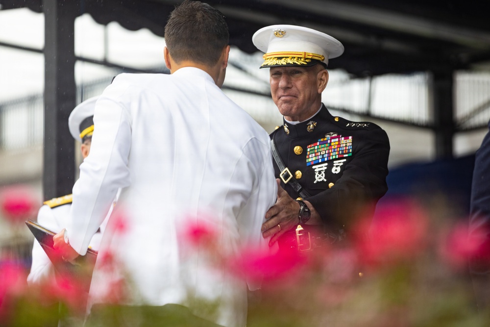The Commandant, Gen. Eric M. Smith Commissions U.S. Naval Academy Midshipmen into the Marine Corps