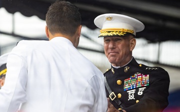 The Commandant, Gen. Eric M. Smith Commissions U.S. Naval Academy Midshipmen into the Marine Corps