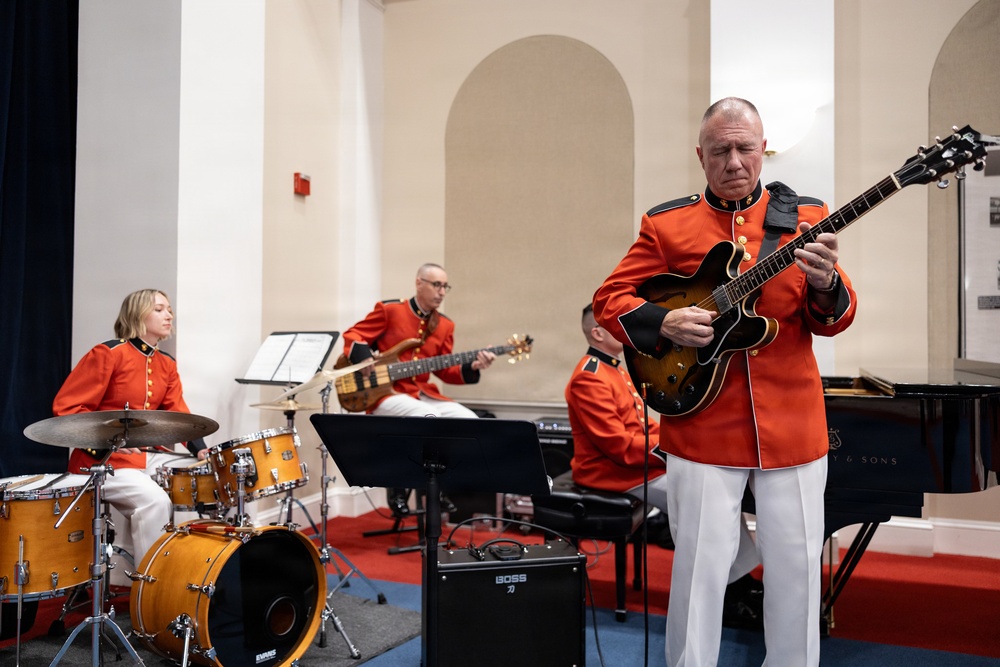 The Commandant, Gen. Eric M. Smith hosts Evening Parade for Chairman Gen. Dan Caine