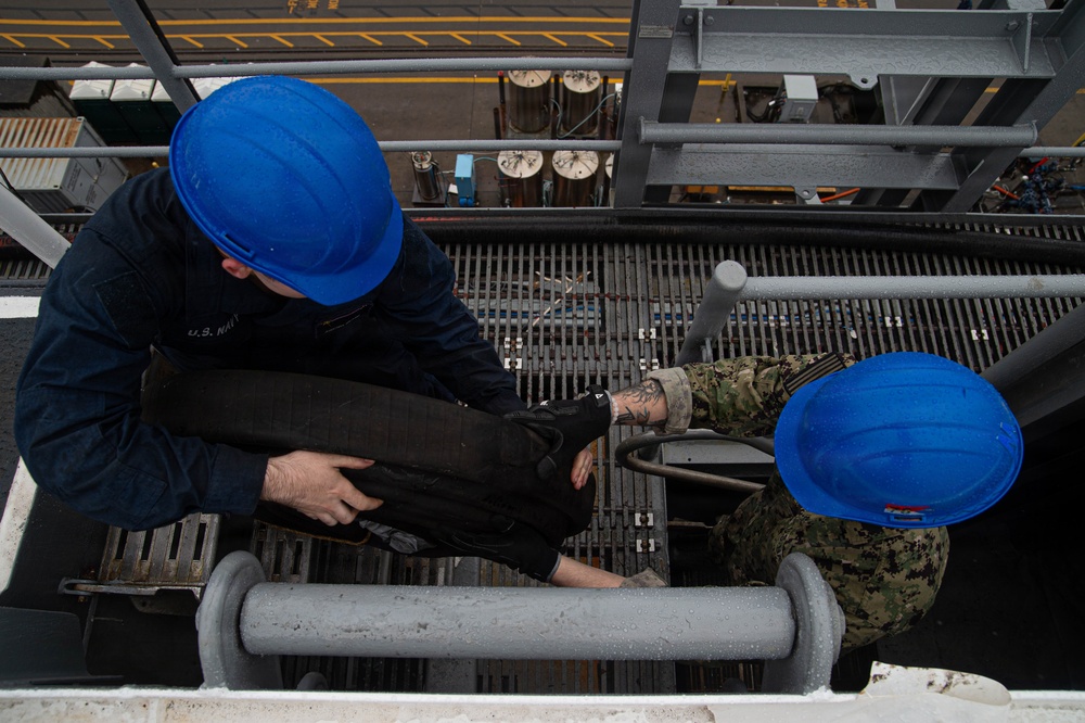 Ronald Reagan Sailors Conduct Maintenance