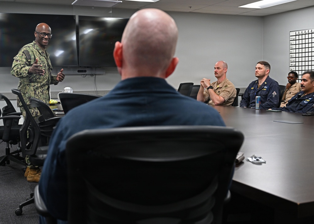 U.S. Pacific Fleet Master Chief Don Davis conducts battlespace circulation in NRNW