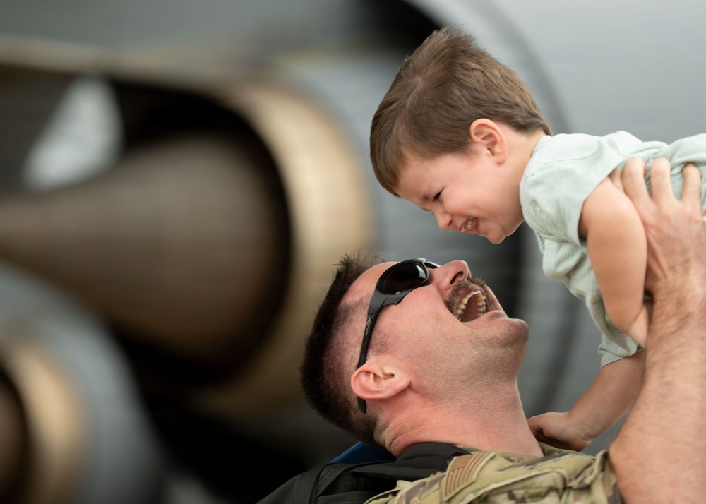 A long-awaited embrace: Air Mobility Command Airmen return to loved ones