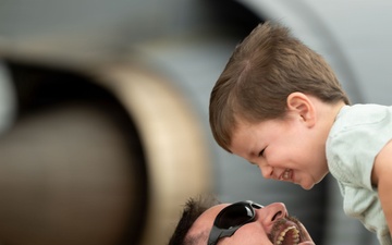A long-awaited embrace: Air Mobility Command Airmen return to loved ones
