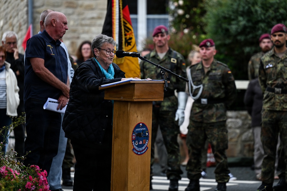 U.S., German troops march to honor 90th Infantry Division in Normandy ceremony